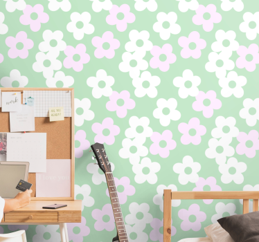 tapety na stenu kvety akcent s kvetinovým vzorom - Tenstickers