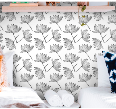 tapety na stenu kvety botanické náčrty - Tenstickers