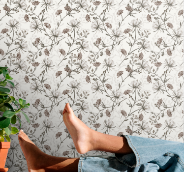 tapety na stenu kvety botanické výtlačky - Tenstickers