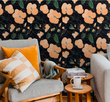 tapety na stenu kvety botanický vzor kvetu - Tenstickers