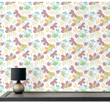 tapety na stenu kvety dekor s kvetinovým vzorom - Tenstickers