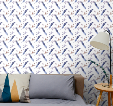 tapety na stenu kvety diagonálny kvetinový vzor - Tenstickers