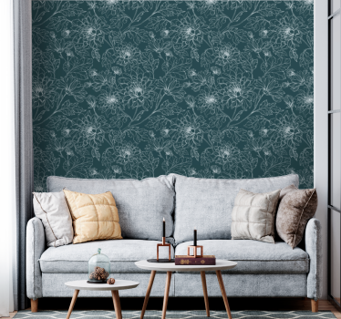 tapety na stenu kvety elegancia s kvetinovou textúrou - Tenstickers
