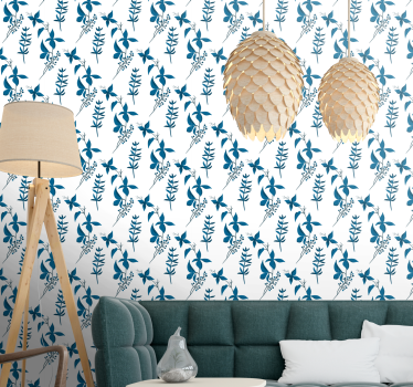 tapety na stenu kvety jemné botanické zloženie - Tenstickers