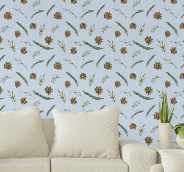 tapety na stenu kvety mäkká botanická potlač - Tenstickers
