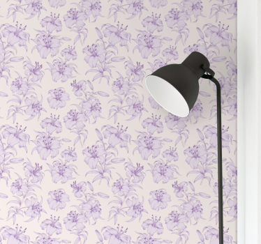 tapety na stenu kvety elegantný fialový motív - Tenstickers