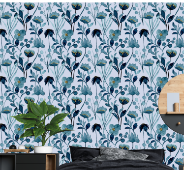 tapety na stenu kvety kvetinová botanická elegancia - Tenstickers