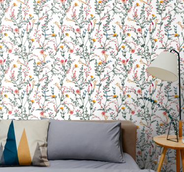 tapety na stenu kvety kvetinová botanická nátierka - Tenstickers