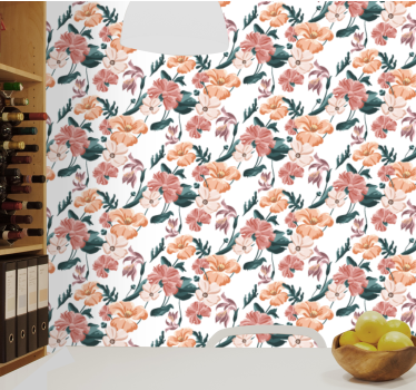 tapety na stenu kvety kvetinové opakovanie - Tenstickers