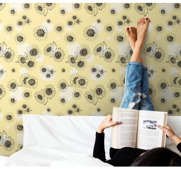 tapety na stenu kvety kvetinové vzory - Tenstickers
