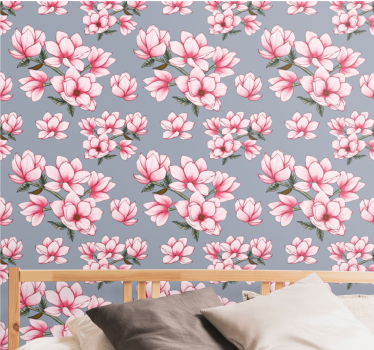 tapety na stenu kvety magnóliový ružový vzor - Tenstickers