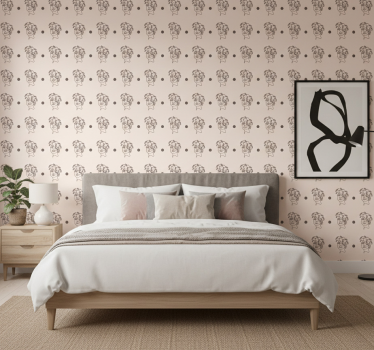 Tapety na stenu kvety minimalistická silueta ženy - Tenstickers