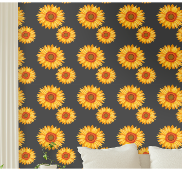tapety na stenu kvety slnečnicová elegancia - Tenstickers