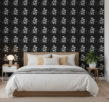 Tapety na stenu kvety žena a slnečnice minimalistický dizajn - Tenstickers