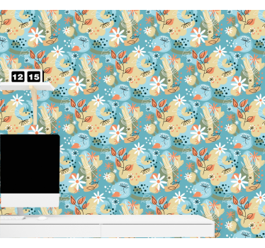 tapety na stenu kvety kvetinový vánok - Tenstickers