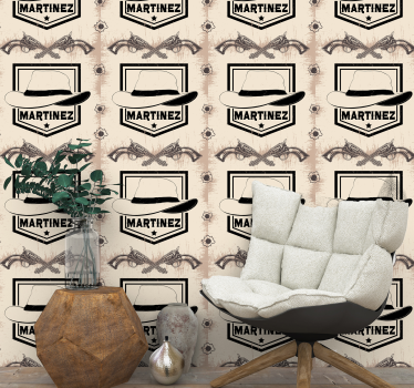 tapety s nápismi dizajn kovbojského klobúka - Tenstickers