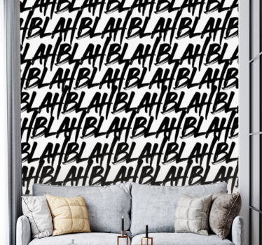 tapety s nápismi vzor blablach - Tenstickers