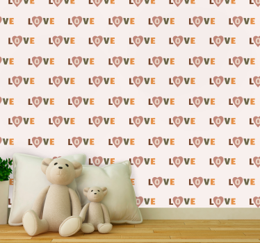 tapety s nápismi vzor milostného textu - Tenstickers