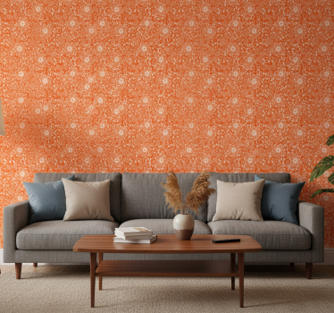 Tapety na stenu kvety v oranžovom paisley vzore - Tenstickers
