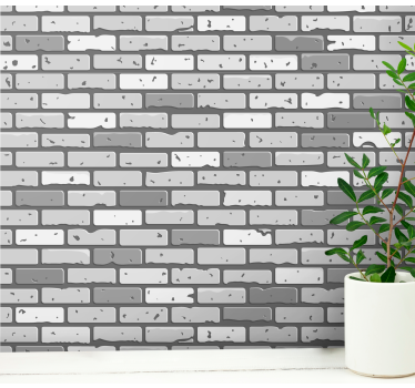 Tmavé a svetlé tóny tapety s efektom tehlového vzoru - Tenstickers