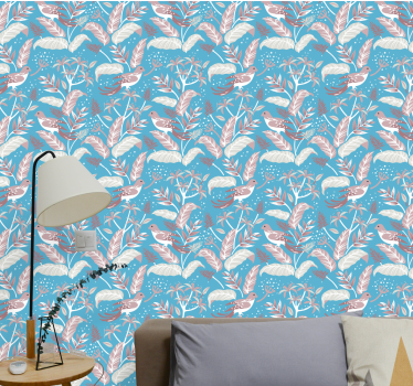 tapeta vtaky botanický vtáčí motív - Tenstickers